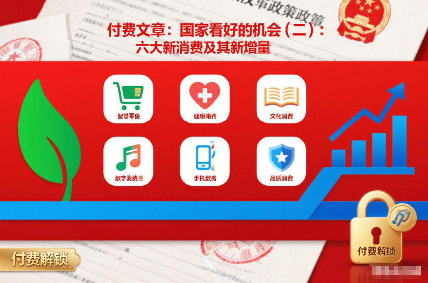 付费文章:国家看好的机会(二):六大新消费及其新增量网络赚钱,项目资源网,副业资源网,兼职项目,网赚课程-副业赚钱-互联网创业-独家轻创IP大圣网创