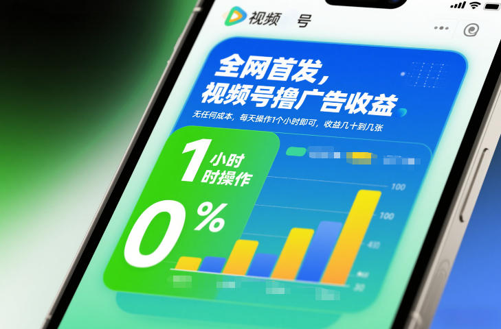 全网首发，视频号撸广告收益，无任何成本，每天操作1个小时即可，收益几十到几张网络赚钱,项目资源网,副业资源网,兼职项目,网赚课程-副业赚钱-互联网创业-独家轻创IP大圣网创