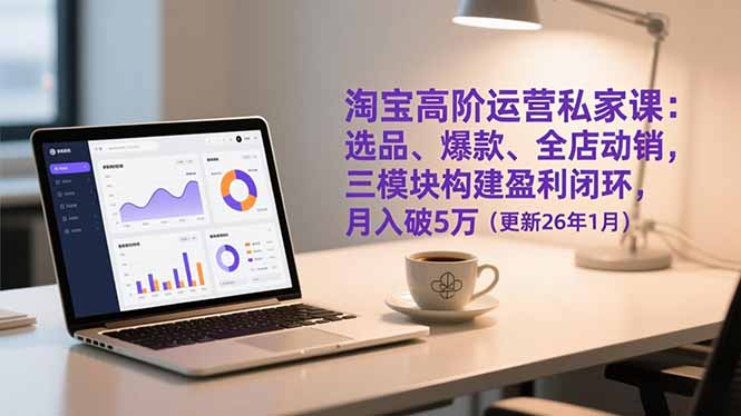 淘宝高阶运营私家课：选品、爆款、全店动销，三模块构建盈利闭环，月入破5万(更新26年1月网络赚钱,项目资源网,副业资源网,兼职项目,网赚课程-副业赚钱-互联网创业-独家轻创IP大圣网创