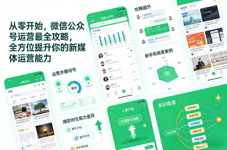 从零开始，微信公众号运营最全攻略，全方位提升你的新媒体运营能力网络赚钱,项目资源网,副业资源网,兼职项目,网赚课程-副业赚钱-互联网创业-独家轻创IP大圣网创
