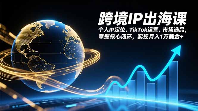 跨境IP出海课，个人IP定位、TikTok运营、市场选品，掌握核心闭环，实现月入1万美金+网络赚钱,项目资源网,副业资源网,兼职项目,网赚课程-副业赚钱-互联网创业-独家轻创IP大圣网创