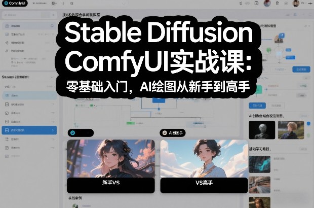 Stable Diffusion ComfyUI实战课：零基础入门，AI绘图从新手到高手网络赚钱,项目资源网,副业资源网,兼职项目,网赚课程-副业赚钱-互联网创业-独家轻创IP大圣网创