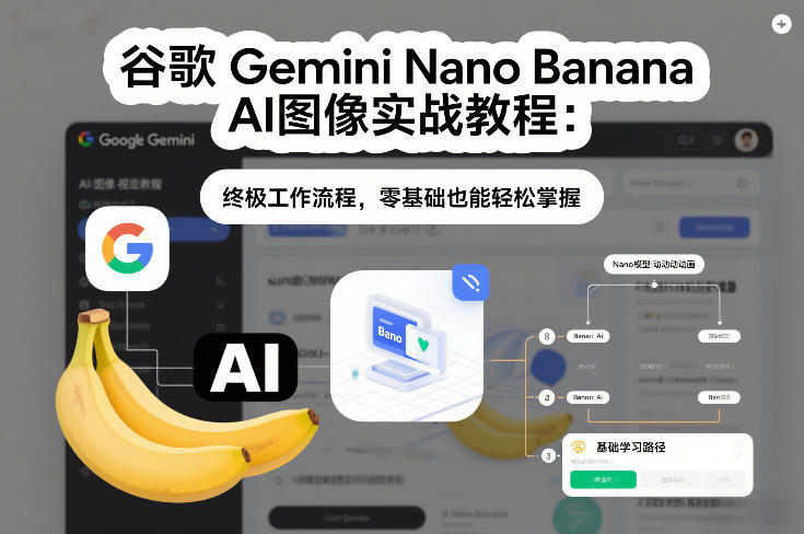 谷歌Gemini Nano Banana AI图像实战教程:终极工作流程,零基础也能轻松掌握网络赚钱,项目资源网,副业资源网,兼职项目,网赚课程-副业赚钱-互联网创业-独家轻创IP大圣网创