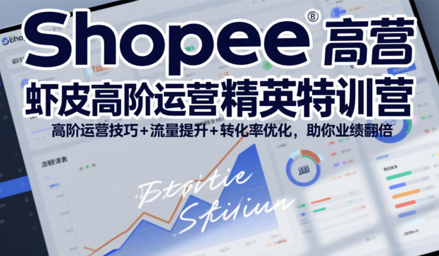 Shopee虾皮高阶运营精英特训营，高阶运营技巧+流量提升+转化率优化，助你业绩翻倍网络赚钱,项目资源网,副业资源网,兼职项目,网赚课程-副业赚钱-互联网创业-独家轻创IP大圣网创