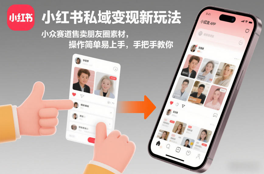 小红书私域变现新玩法，小众赛道售卖朋友圈素材，操作简单易上手，手把手教你网络赚钱,项目资源网,副业资源网,兼职项目,网赚课程-副业赚钱-互联网创业-独家轻创IP大圣网创