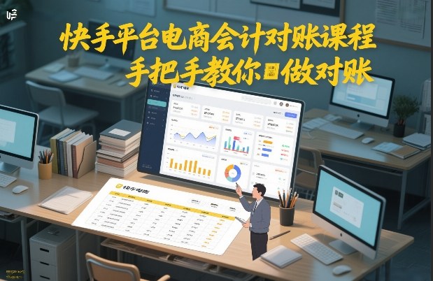 快手平台电商会计对账课程，手把手教你做对账网络赚钱,项目资源网,副业资源网,兼职项目,网赚课程-副业赚钱-互联网创业-独家轻创IP大圣网创