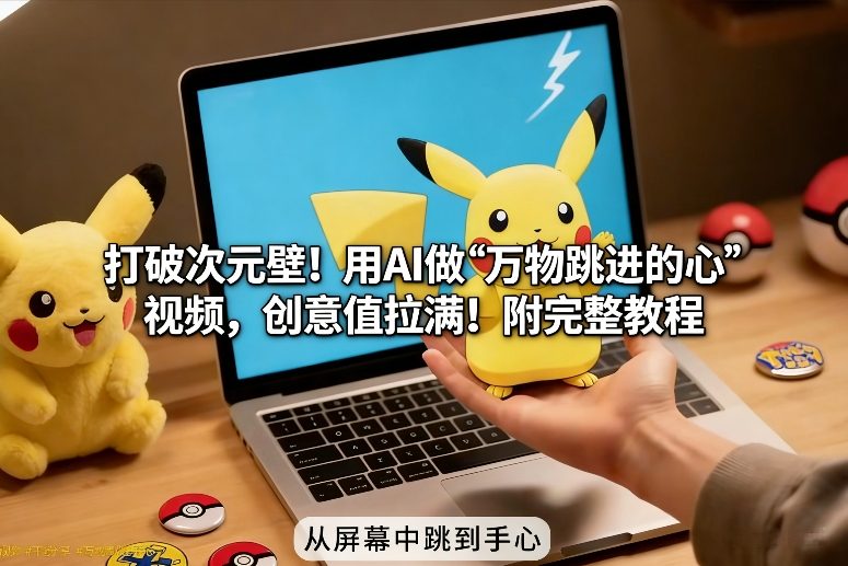打破次元壁！用AI做【万物跳进手心】视频，创意值拉满！附完整教程网络赚钱,项目资源网,副业资源网,兼职项目,网赚课程-副业赚钱-互联网创业-独家轻创IP大圣网创