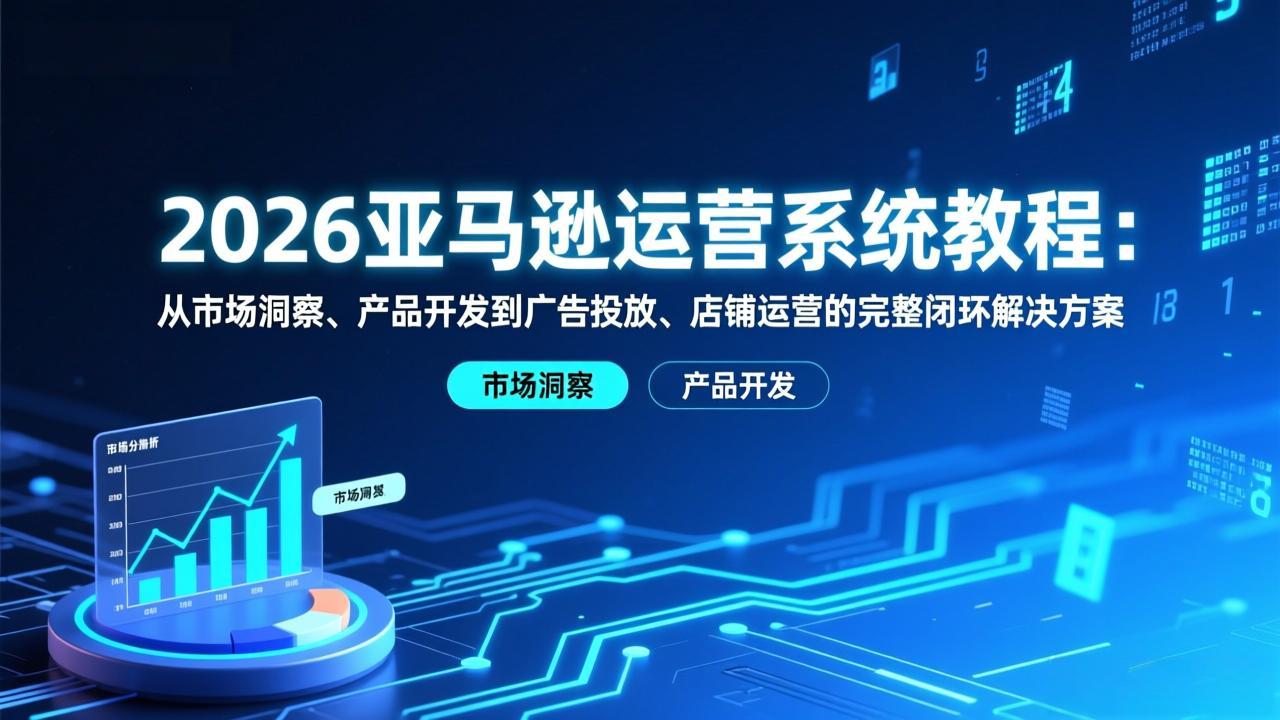 2026亚马逊运营系统教程：从市场洞察、产品开发到广告投放、店铺运营的完整闭环解决方案网络赚钱,项目资源网,副业资源网,兼职项目,网赚课程-副业赚钱-互联网创业-独家轻创IP大圣网创