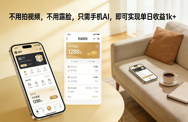 不用拍视频，不用露脸，只需手机AI，即可实现单日收益1k+【揭秘】网络赚钱,项目资源网,副业资源网,兼职项目,网赚课程-副业赚钱-互联网创业-独家轻创IP大圣网创