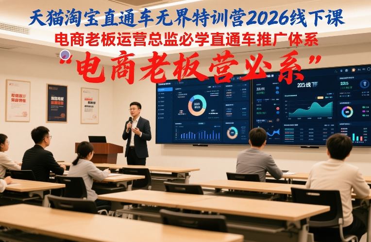 天猫淘宝直通车无界特训营2026线下课，电商老板运营总监必学直通车推广体系网络赚钱,项目资源网,副业资源网,兼职项目,网赚课程-副业赚钱-互联网创业-独家轻创IP大圣网创