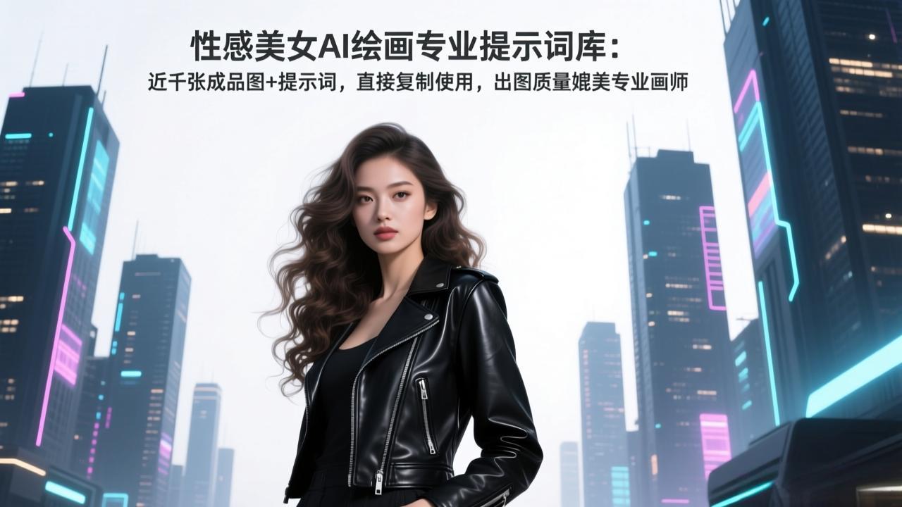 性感美女AI绘画专业提示词库：近千张成品图+提示词，直接复制使用，出图质量媲美专业画师网络赚钱,项目资源网,副业资源网,兼职项目,网赚课程-副业赚钱-互联网创业-独家轻创IP大圣网创