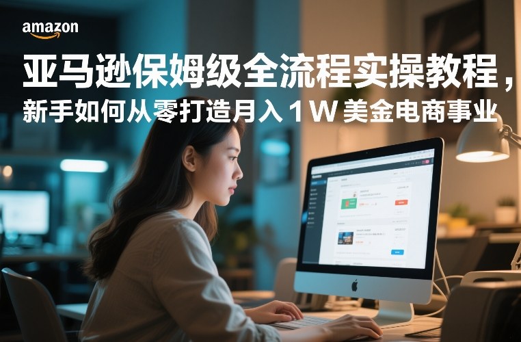 亚马逊保姆级全流程实操教程，新手如何从零打造月入1W美金电商事业网络赚钱,项目资源网,副业资源网,兼职项目,网赚课程-副业赚钱-互联网创业-独家轻创IP大圣网创