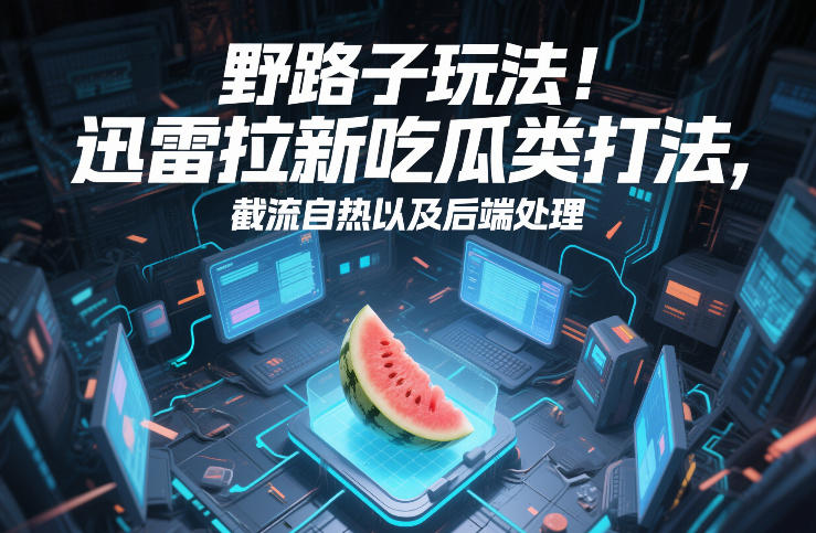 野路子玩法！迅雷拉新吃瓜类打法，截流自热以及后端处理网络赚钱,项目资源网,副业资源网,兼职项目,网赚课程-副业赚钱-互联网创业-独家轻创IP大圣网创