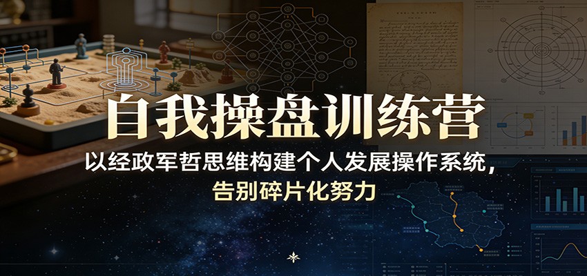 自我操盘训练营：以经政军哲思维构建个人发展操作系统，告别碎片化努力网络赚钱,项目资源网,副业资源网,兼职项目,网赚课程-副业赚钱-互联网创业-独家轻创IP大圣网创