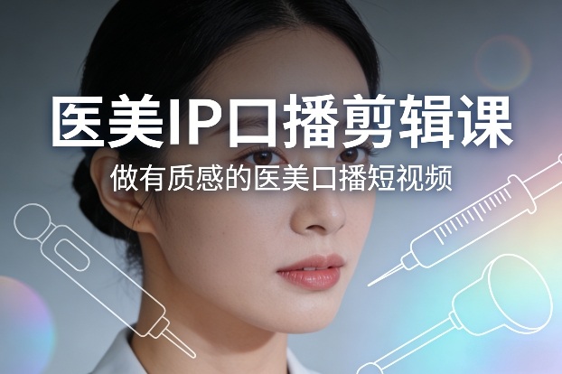 医美IP口播剪辑课，做有质感的医美口播短视频网络赚钱,项目资源网,副业资源网,兼职项目,网赚课程-副业赚钱-互联网创业-独家轻创IP大圣网创