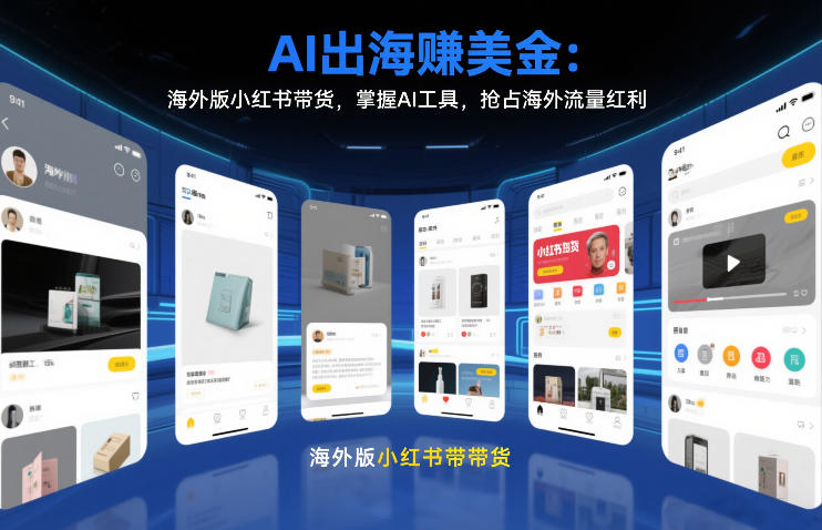AI出海賺美金：海外版小红书带货，掌握AI工具，抢占海外流量红利(更新2026)网络赚钱,项目资源网,副业资源网,兼职项目,网赚课程-副业赚钱-互联网创业-独家轻创IP大圣网创