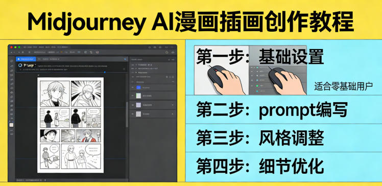 利用Midjourney AI人工智能轻松创作漫画插画教程，零基础创作完整漫画插画网络赚钱,项目资源网,副业资源网,兼职项目,网赚课程-副业赚钱-互联网创业-独家轻创IP大圣网创