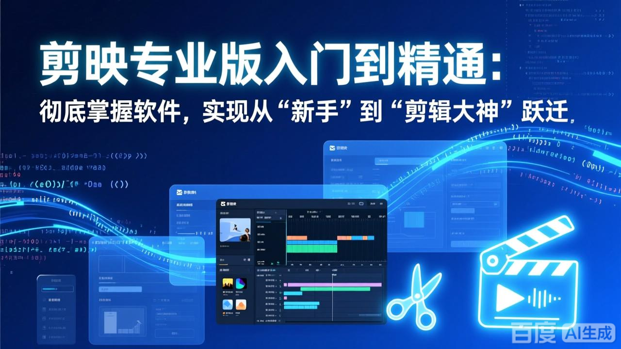 剪映专业版入门到精通：彻底掌握软件，实现从“新手”到“剪辑大神”跃迁网络赚钱,项目资源网,副业资源网,兼职项目,网赚课程-副业赚钱-互联网创业-独家轻创IP大圣网创