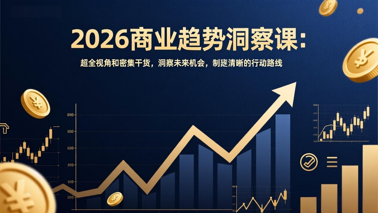 2026商业趋势洞察课：超全视角和密集干货，洞察未来机会，制定清晰的行动路线网络赚钱,项目资源网,副业资源网,兼职项目,网赚课程-副业赚钱-互联网创业-独家轻创IP大圣网创