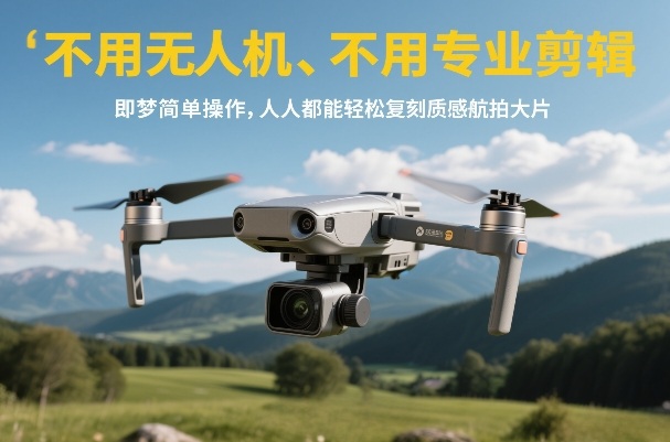 不用无人机、不用专业剪辑，即梦简单操作，人人都能轻松复刻质感航拍大片网络赚钱,项目资源网,副业资源网,兼职项目,网赚课程-副业赚钱-互联网创业-独家轻创IP大圣网创