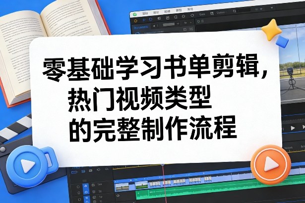 零基础学习书单剪辑，热门视频类型的完整制作流程(更新2026)网络赚钱,项目资源网,副业资源网,兼职项目,网赚课程-副业赚钱-互联网创业-独家轻创IP大圣网创