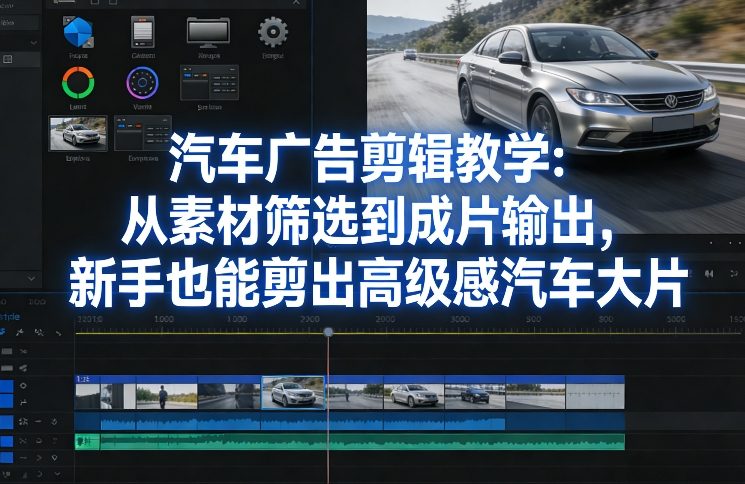 汽车广告剪辑教学：从素材筛选到成片输出，新手也能剪出高级感汽车大片网络赚钱,项目资源网,副业资源网,兼职项目,网赚课程-副业赚钱-互联网创业-独家轻创IP大圣网创