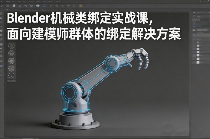 Blender机械类绑定实战课，面向建模师群体的绑定解决方案网络赚钱,项目资源网,副业资源网,兼职项目,网赚课程-副业赚钱-互联网创业-独家轻创IP大圣网创