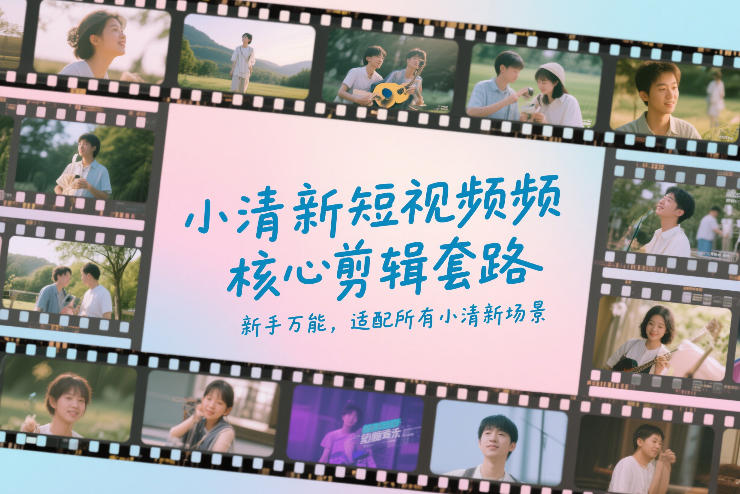 小清新短视频核心剪辑套路，新手万能，适配所有小清新场景网络赚钱,项目资源网,副业资源网,兼职项目,网赚课程-副业赚钱-互联网创业-独家轻创IP大圣网创