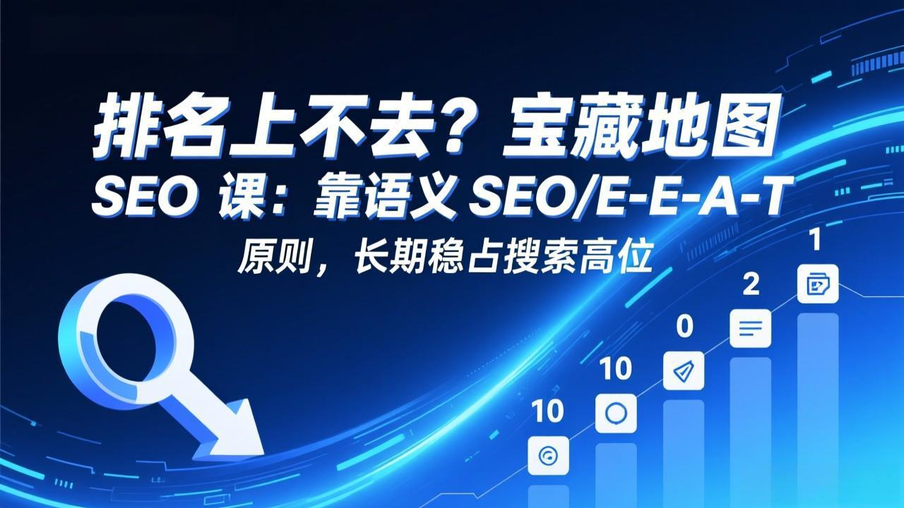排名上不去?宝藏地图 SEO 课:靠语义 SEO+E-E-A-T 原则,长期稳占搜索高位网络赚钱,项目资源网,副业资源网,兼职项目,网赚课程-副业赚钱-互联网创业-独家轻创IP大圣网创