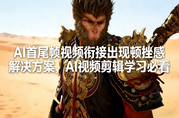 AI首尾帧视频衔接出现顿挫感解决方案，AI视频剪辑学习必看网络赚钱,项目资源网,副业资源网,兼职项目,网赚课程-副业赚钱-互联网创业-独家轻创IP大圣网创