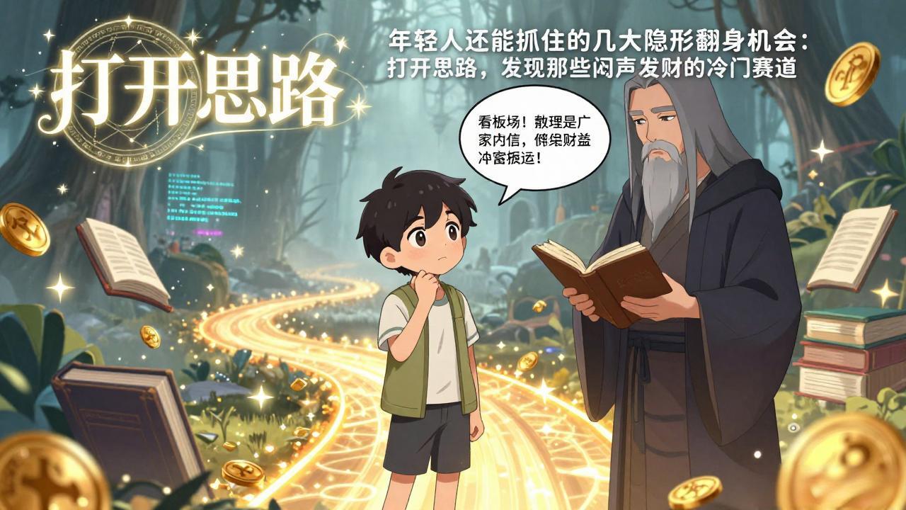 付费文1+2：年轻人还能抓住的几大隐形翻身机会：打开思路，发现那些闷声发财的冷门赛道网络赚钱,项目资源网,副业资源网,兼职项目,网赚课程-副业赚钱-互联网创业-独家轻创IP大圣网创