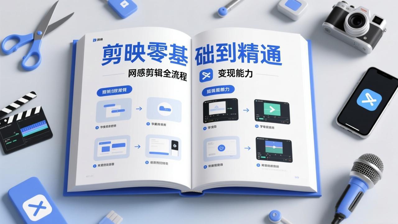 剪映零基础也能快速上手，从入门到精通掌握网感剪辑全流程，掌握能直接变现的剪辑能力网络赚钱,项目资源网,副业资源网,兼职项目,网赚课程-副业赚钱-互联网创业-独家轻创IP大圣网创