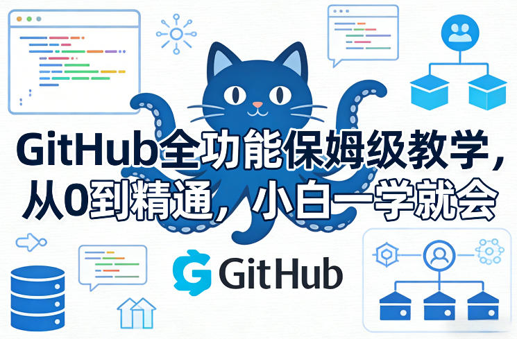 GitHub全功能保姆级教学，从0到精通，小白一学就会网络赚钱,项目资源网,副业资源网,兼职项目,网赚课程-副业赚钱-互联网创业-独家轻创IP大圣网创