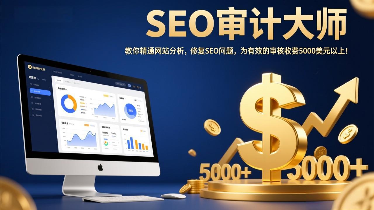 SEO审计大师:教你精通网站分析,修复SEO问题,为有效的审核收费5000美元以上!网络赚钱,项目资源网,副业资源网,兼职项目,网赚课程-副业赚钱-互联网创业-独家轻创IP大圣网创