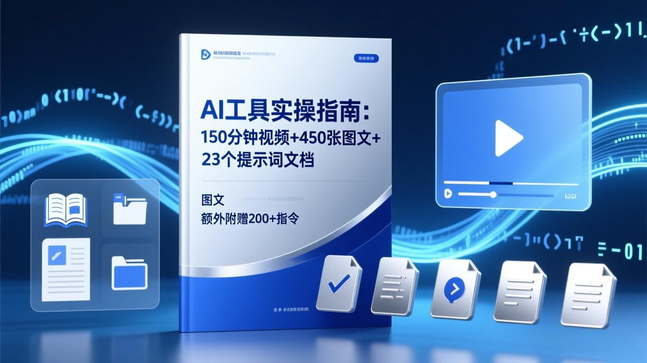AI工具实操指南：150分钟视频+450张图文+23个提示词文档，额外附赠200+指令网络赚钱,项目资源网,副业资源网,兼职项目,网赚课程-副业赚钱-互联网创业-独家轻创IP大圣网创