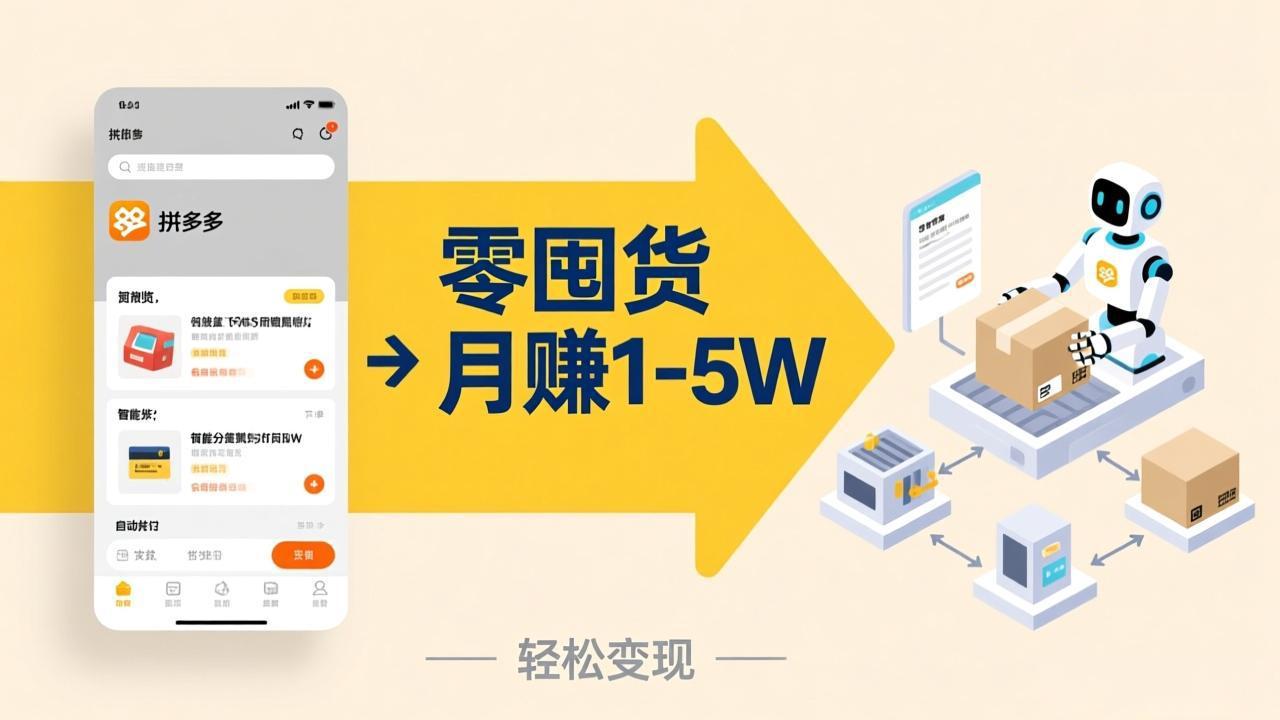 不用囤货不用跑单!拼多多虚拟玩法,机器人管理发货和客服,帮你月赚 1-5W网络赚钱,项目资源网,副业资源网,兼职项目,网赚课程-副业赚钱-互联网创业-独家轻创IP大圣网创