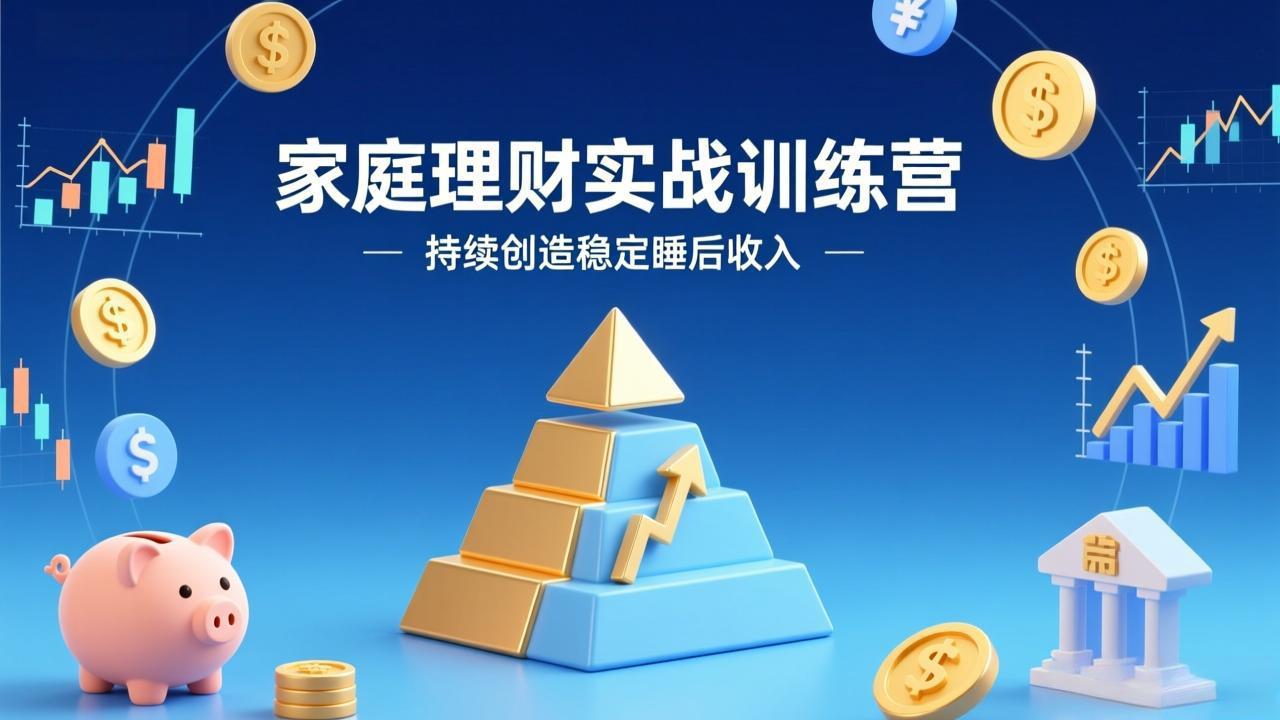 家庭理财实战训练营:从0到1建体系,三阶进阶层层递进,助你持续创造稳定睡后收入网络赚钱,项目资源网,副业资源网,兼职项目,网赚课程-副业赚钱-互联网创业-独家轻创IP大圣网创