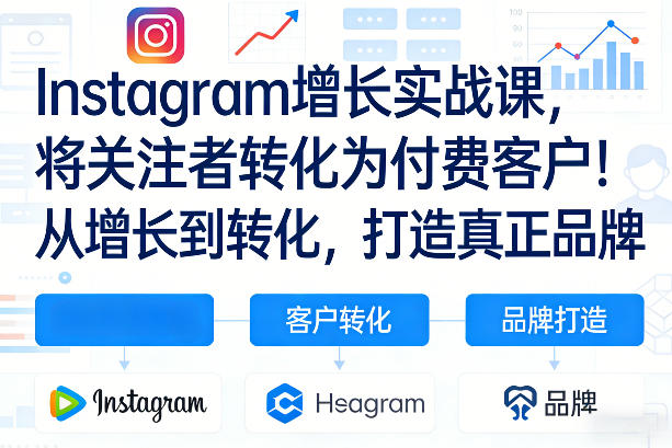 Instagram增长实战课，将关注者转化为付费客户！从增长到转化，打造真正品牌(双语字幕)网络赚钱,项目资源网,副业资源网,兼职项目,网赚课程-副业赚钱-互联网创业-独家轻创IP大圣网创