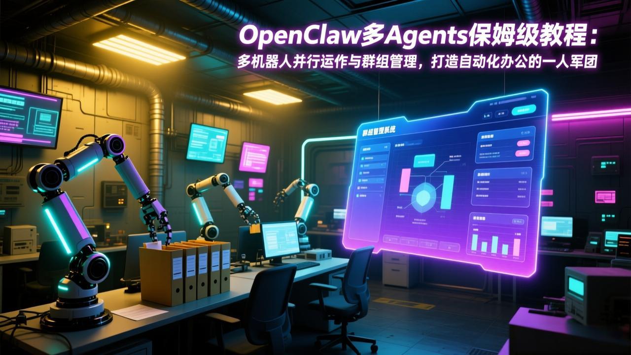 OpenClaw多Agents保姆级教程：多机器人并行运作与群组管理，打造自动化办公的一人军团网络赚钱,项目资源网,副业资源网,兼职项目,网赚课程-副业赚钱-互联网创业-独家轻创IP大圣网创