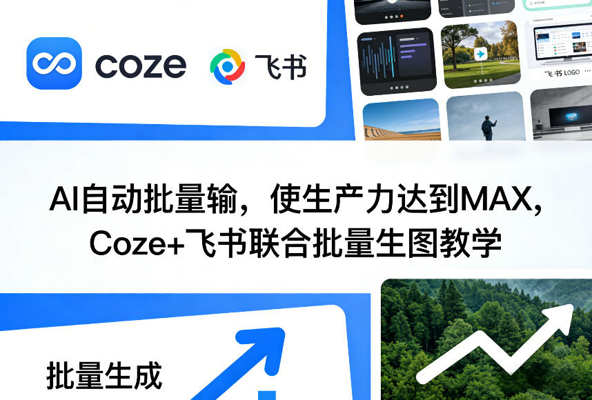 AI自动批量输，使生产力达到MAX，Coze+飞书联合批量生图教学网络赚钱,项目资源网,副业资源网,兼职项目,网赚课程-副业赚钱-互联网创业-独家轻创IP大圣网创