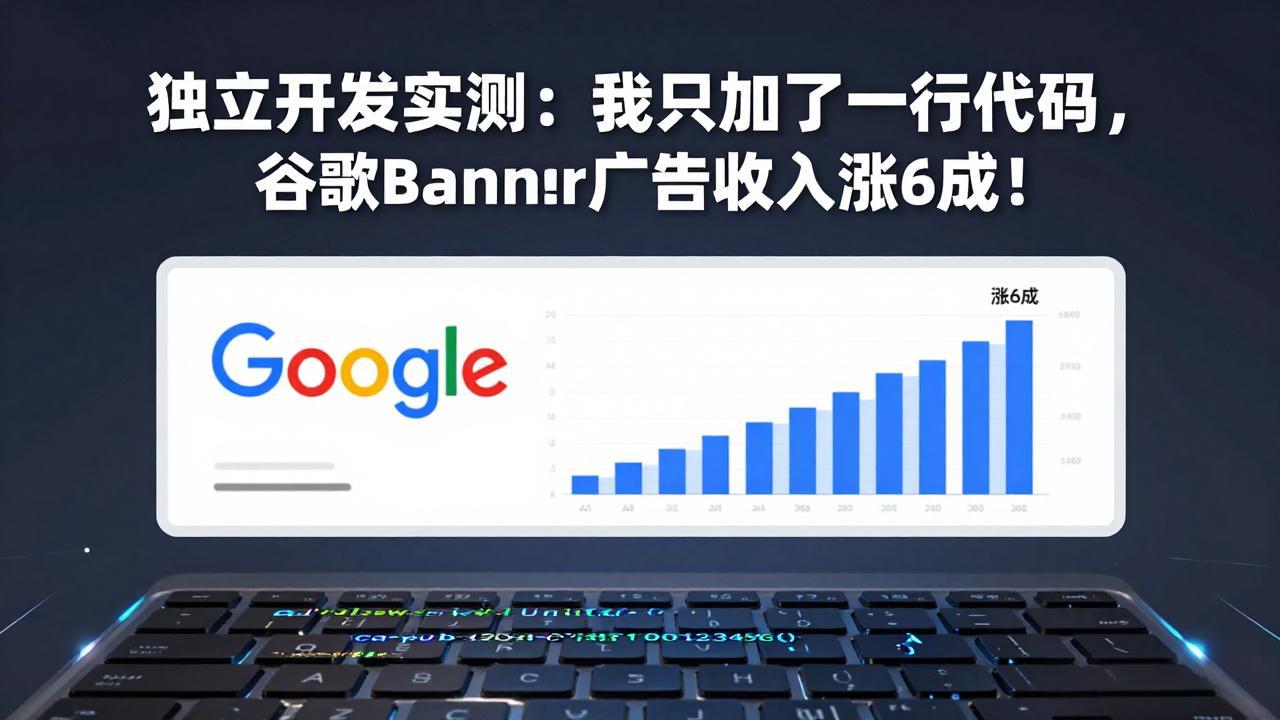 付费文章：独立开发实测：我只加了一行代码，谷歌Banner广告收入涨6成！网络赚钱,项目资源网,副业资源网,兼职项目,网赚课程-副业赚钱-互联网创业-独家轻创IP大圣网创
