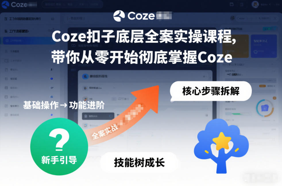 Coze扣子底层全案实操课程，带你从零开始彻底掌握Coze(更新3月)网络赚钱,项目资源网,副业资源网,兼职项目,网赚课程-副业赚钱-互联网创业-独家轻创IP大圣网创