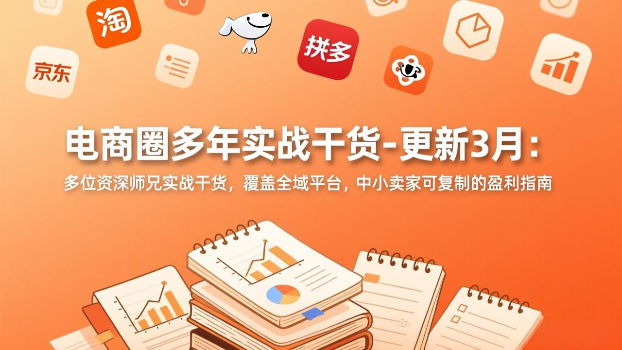 电商圈多年实战干货-更新3月：多位资深师兄实战干货，覆盖全域平台，中小卖家可复制的盈利指南网络赚钱,项目资源网,副业资源网,兼职项目,网赚课程-副业赚钱-互联网创业-独家轻创IP大圣网创