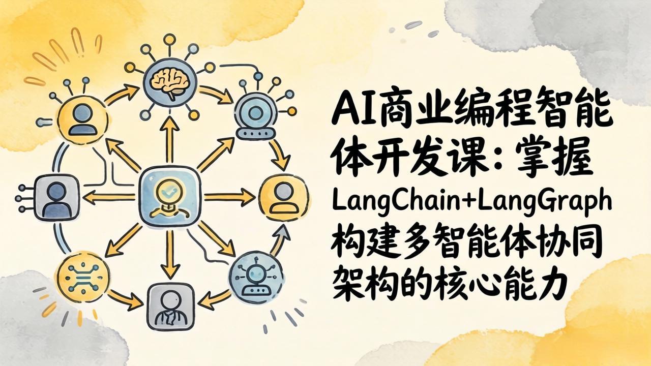 AI商业编程智能体开发课：掌握LangChain+LangGraph构建多智能体协同架构的核心能力网络赚钱,项目资源网,副业资源网,兼职项目,网赚课程-副业赚钱-互联网创业-独家轻创IP大圣网创