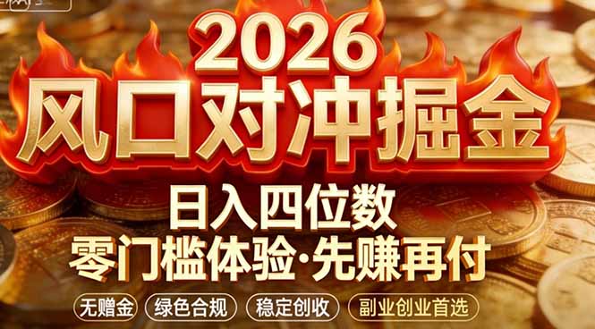 2026美金对冲套利，无赠金对冲策略保驾护航，低门槛易上手实操。单人单日收益2000+网络赚钱,项目资源网,副业资源网,兼职项目,网赚课程-副业赚钱-互联网创业-独家轻创IP大圣网创