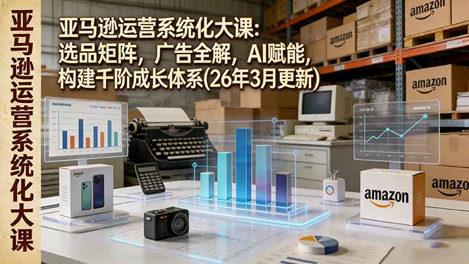 亚马逊运营系统化大课：选品矩阵，广告全解，AI赋能，构建千阶成长体系(26年3月更新网络赚钱,项目资源网,副业资源网,兼职项目,网赚课程-副业赚钱-互联网创业-独家轻创IP大圣网创