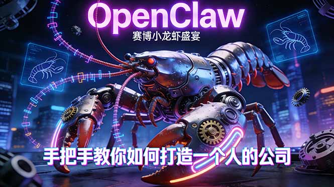 OpenClaw，小龙虾-从产品到爆款的成长之路，手把手教你如何打造一个人的公司网络赚钱,项目资源网,副业资源网,兼职项目,网赚课程-副业赚钱-互联网创业-独家轻创IP大圣网创