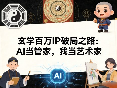 玄学百万IP破局之路：AI当管家，我当艺术家网络赚钱,项目资源网,副业资源网,兼职项目,网赚课程-副业赚钱-互联网创业-独家轻创IP大圣网创