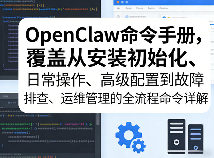 OpenClaw命令手册，覆盖从安装初始化、日常操作、高级配置到故障排查、运维管理的全流程命令详解网络赚钱,项目资源网,副业资源网,兼职项目,网赚课程-副业赚钱-互联网创业-独家轻创IP大圣网创