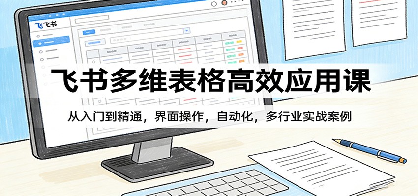 飞书多维表格高效应用课：从入门到精通，界面操作，自动化，多行业实战案例网络赚钱,项目资源网,副业资源网,兼职项目,网赚课程-副业赚钱-互联网创业-独家轻创IP大圣网创